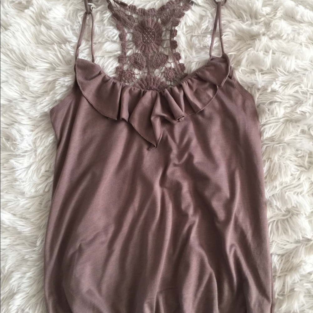 Self-esteem small embroidered T-back shirt